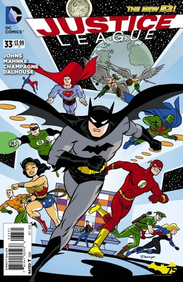 Justice League (Vol 2) #33 Darwyn Cooke Batman 75Th Anniversary Variant Vf 1