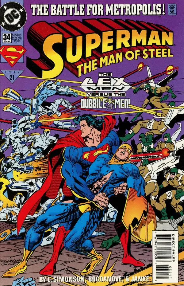 Superman: The Man Of Steel #34 Vf 1
