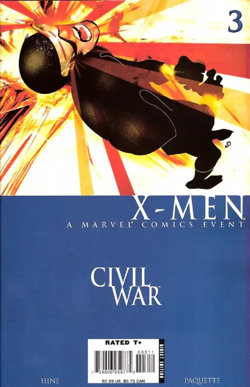 Civil War: X-Men #3 Nm 1