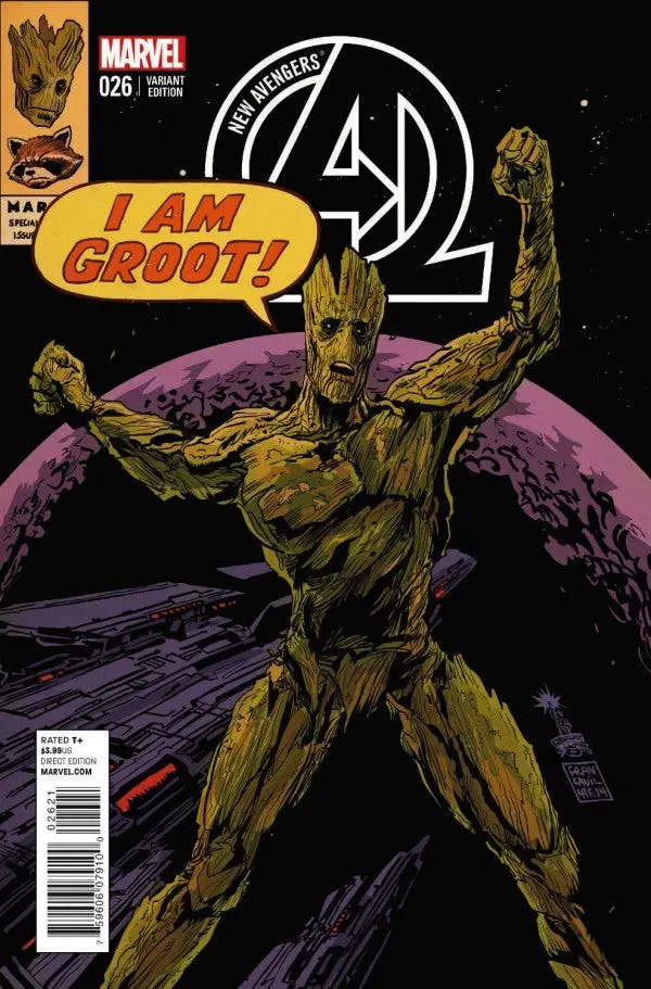 New Avengers (Vol 3) #26 Rocket Raccoon And Groot Variant Nm 1