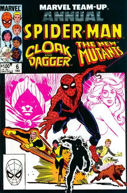 Marvel Team-Up Annual Featuring Spider-Man, Cloak And Dagger, And New Mutants (Vol 1) #6 Nm 1