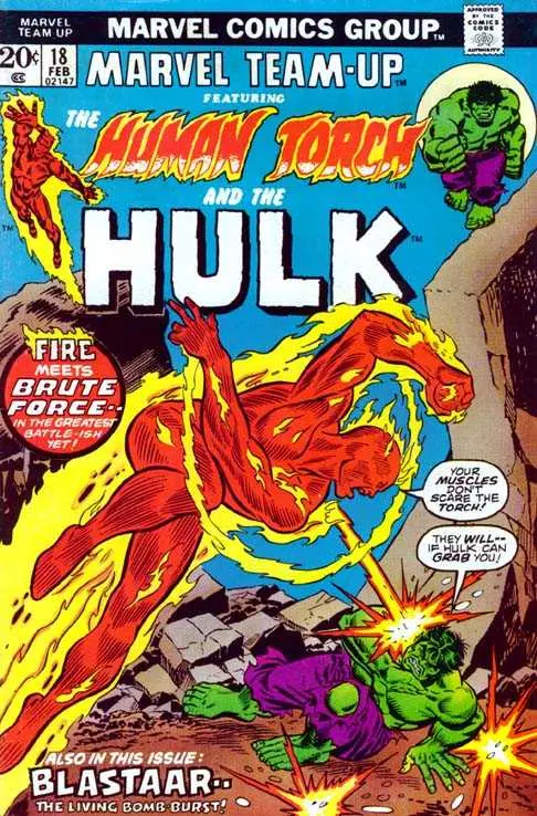 Marvel Team-Up Featuring Human Torch And The Hulk (Vol 1) #18 Vf 1