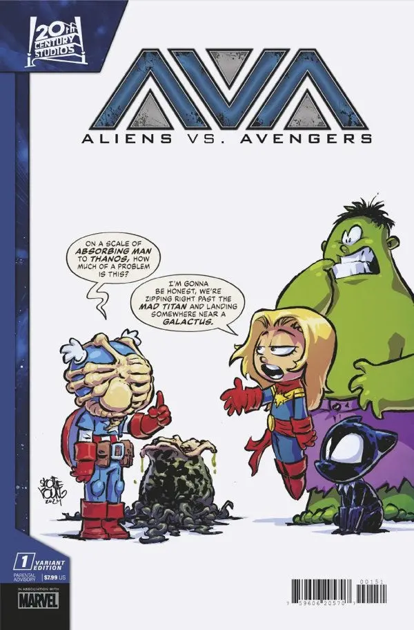 Aliens Vs. Avengers (Vol 1) #1 Skottie Young Variant Vf 1