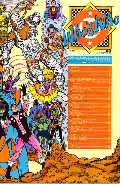 Who's Who: The Definitive Directory Of The Dc Universe '85 #5 Vf 1