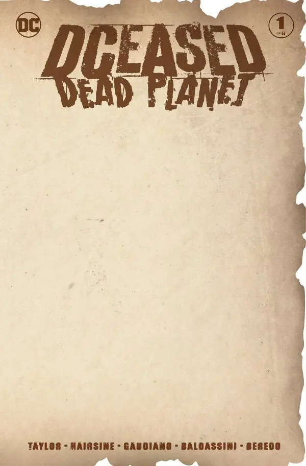 Dceased: Dead Planet (Vol 1) #1 Blank Variant Nm 1