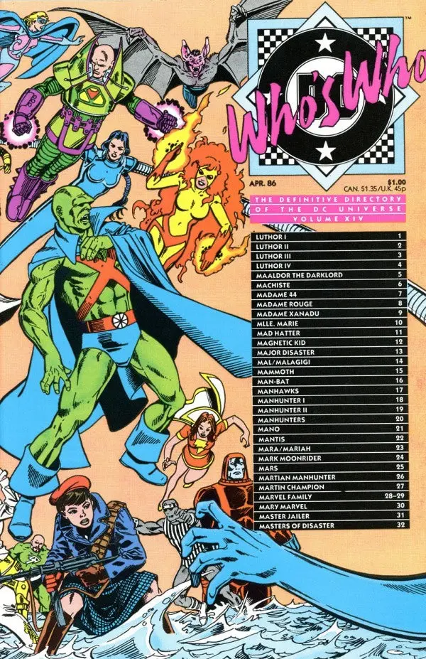 Who's Who: The Definitive Directory Of The Dc Universe 1985 #14 Nm 1