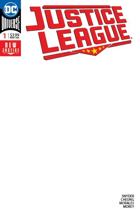 Justice League (Vol 4) #1 Blank Variant Nm 1