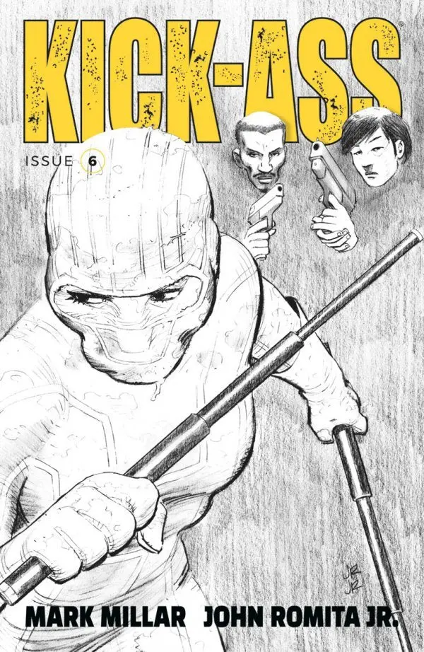 Kick-Ass (Vol 1) #6 Cover B John Romita Jr. Black & White Variant Nm 1