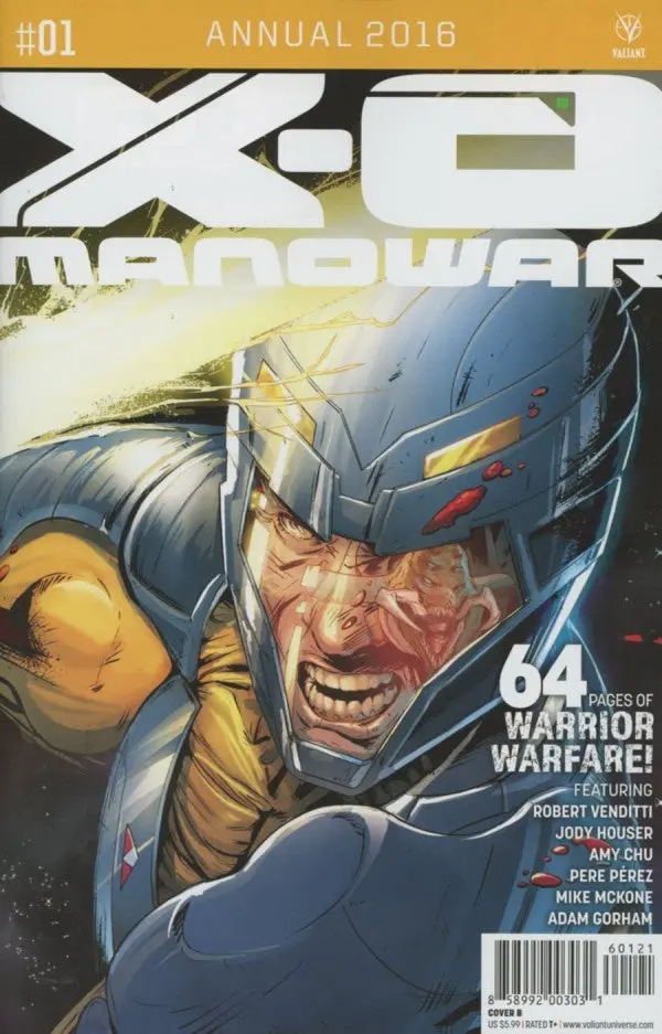 X-O Manowar Annual 2016 #1 Cover B Carnero Nm 1