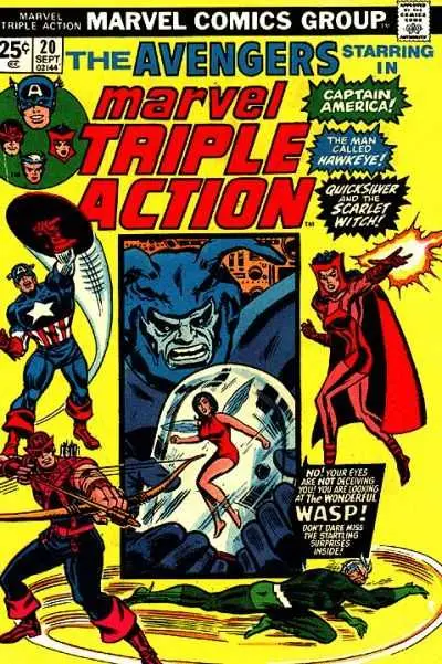 Marvel Triple Action Starring Captain America, Hawkeye, Quicksilver, And Scarlet Witch #20 Vg/Gd 1