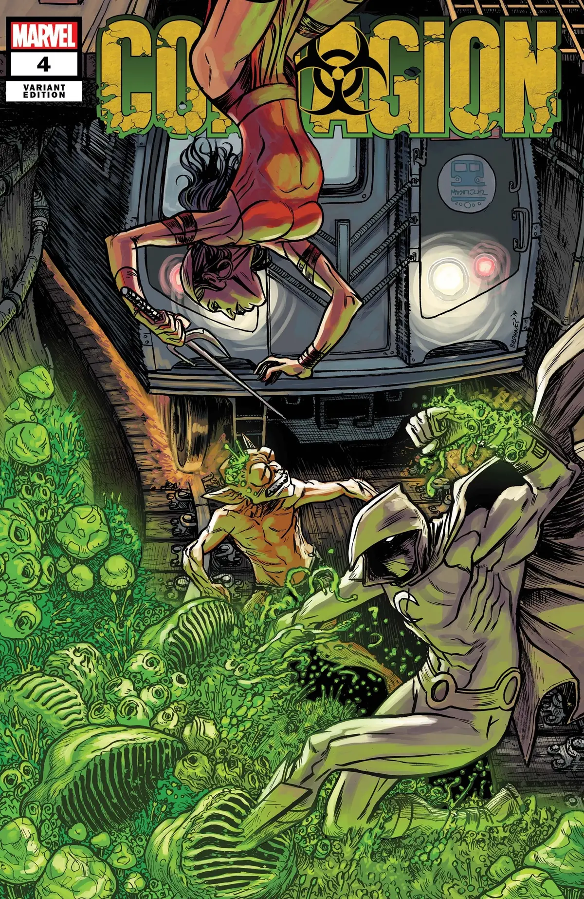 Contagion (Vol 1) #4 (Of 5) Ryan Browne Vertical Connecting Variant Nm 1