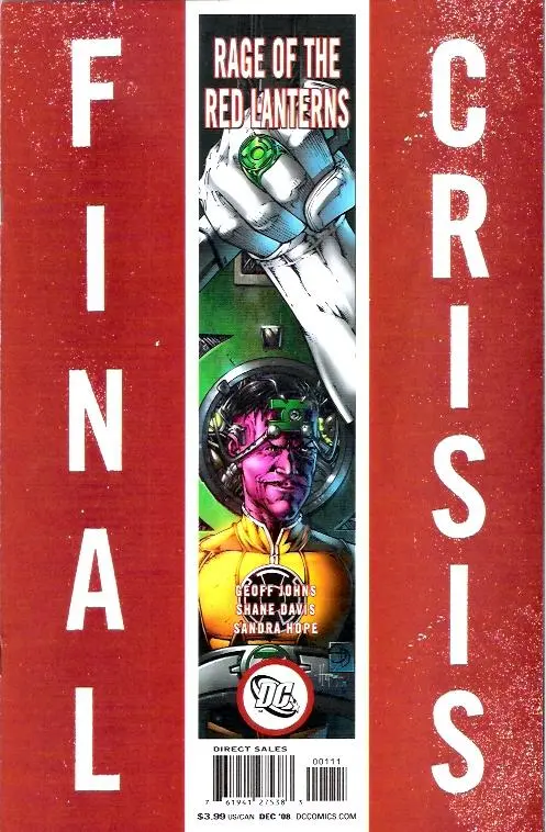 Final Crisis: Rage Of The Red Lanterns One Shot Shane Davis Sliver Variant Vf 1