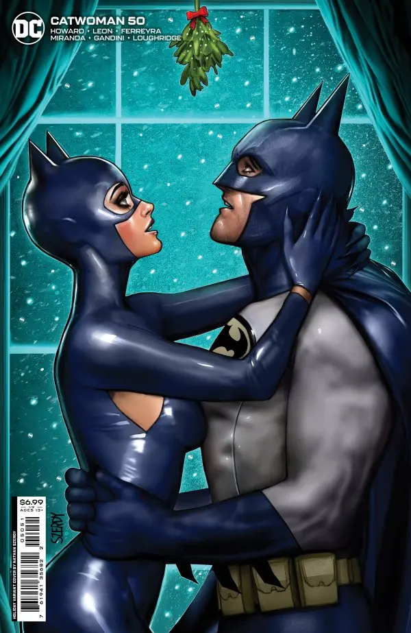 Catwoman #50 Cover D Nathan Szerdy Holiday Card Stock Variant 1