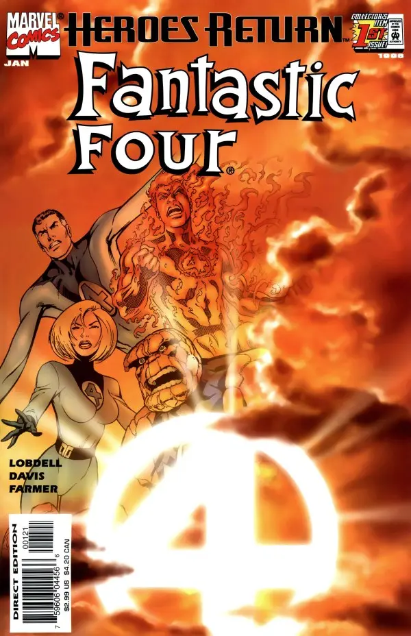 Fantastic Four (Vol 3) #1 Alan Davis Sunburst Variant Vf 1