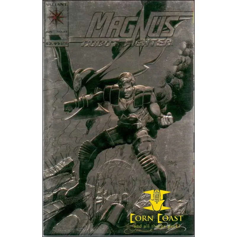 Magnus Robot Fighter #25 Valiant Validated Signature Series Edition 1/5500 Autographed By Joe Ostander And Bob Layton 1
