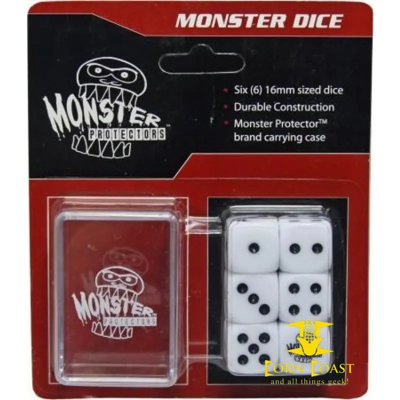 Monster Dice White 6 Dice 1