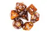 Old School 7 Piece Dnd Rpg Dice Set: Pearl Drop - Brown 1