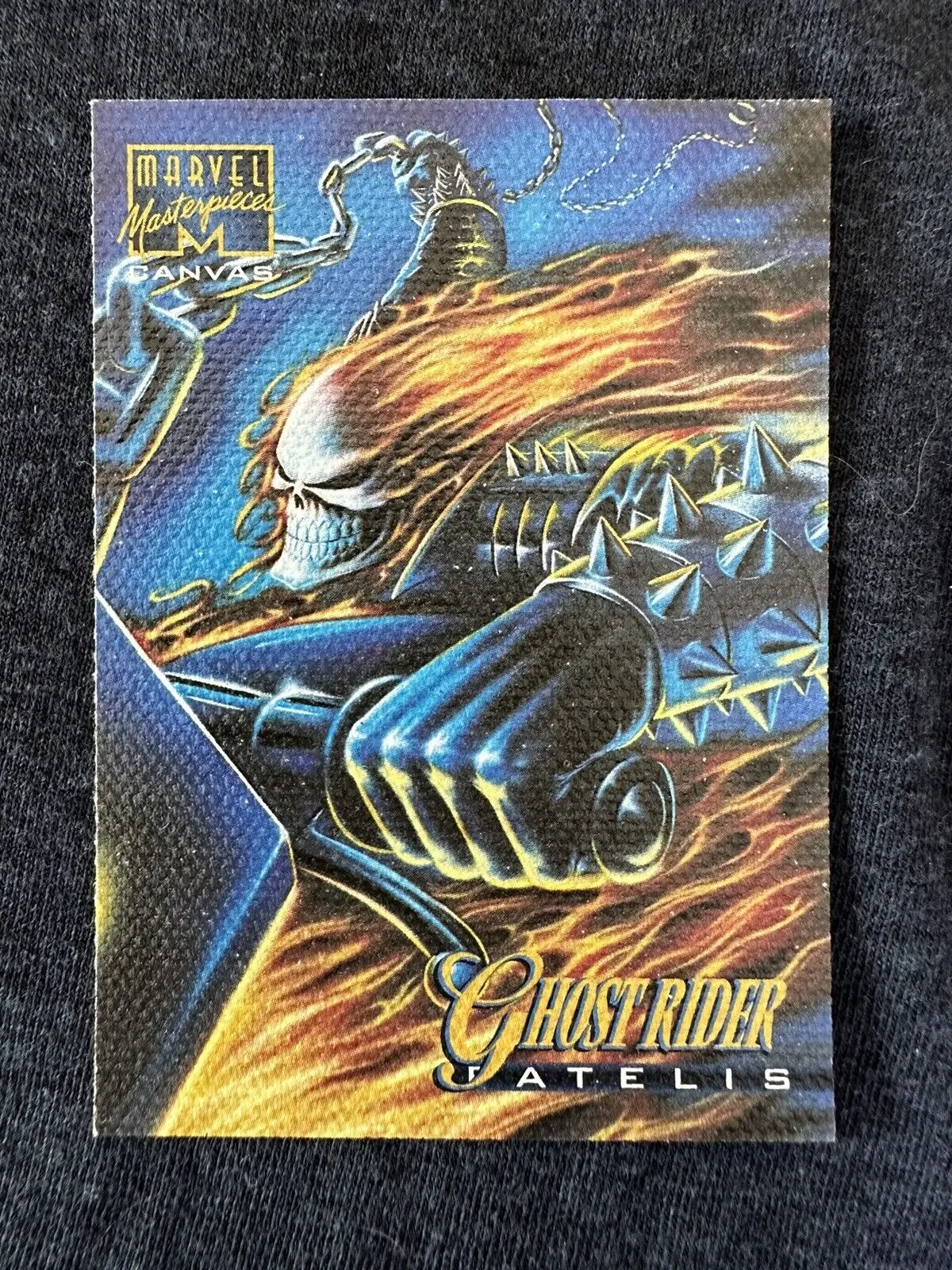 1995 Marvel Masterpieces - Canvas Card - ( 8 Of 22 ) Ghost Rider 1