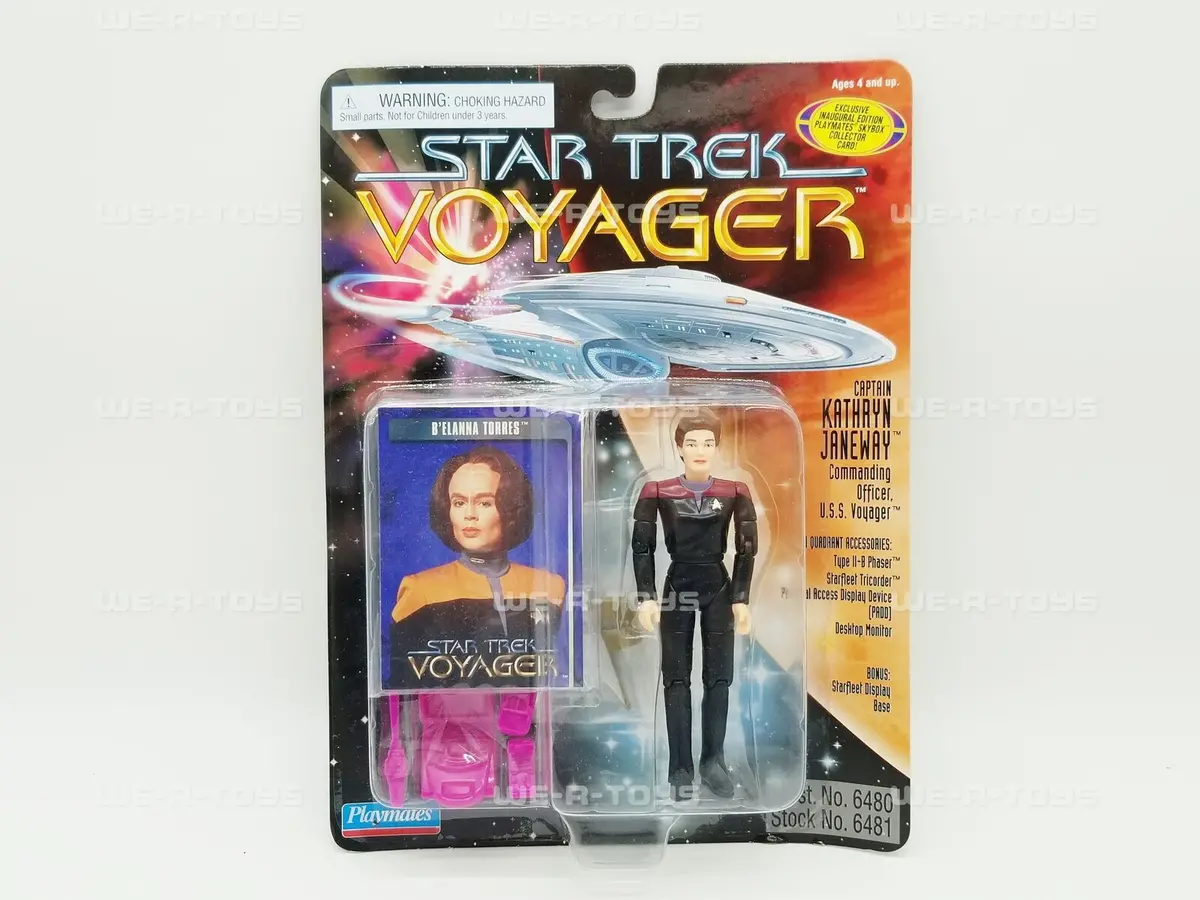 Star Trek Voyager B'elanna Torres Action Figure Card Error Kathryn Janeway 1