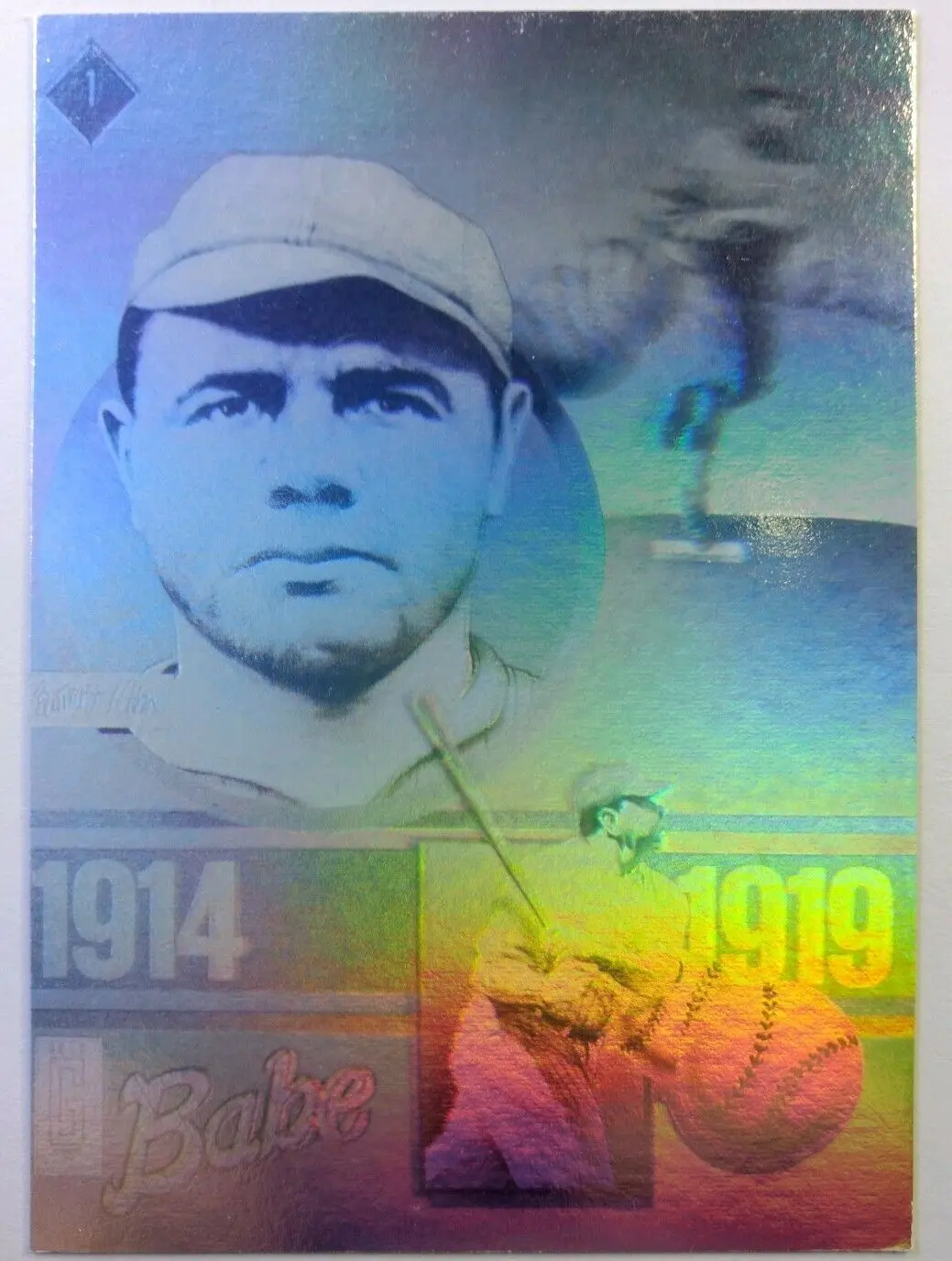 1992 Gold Entertainment The Babe Ruth Series Holograms Babe Ruth #1 1