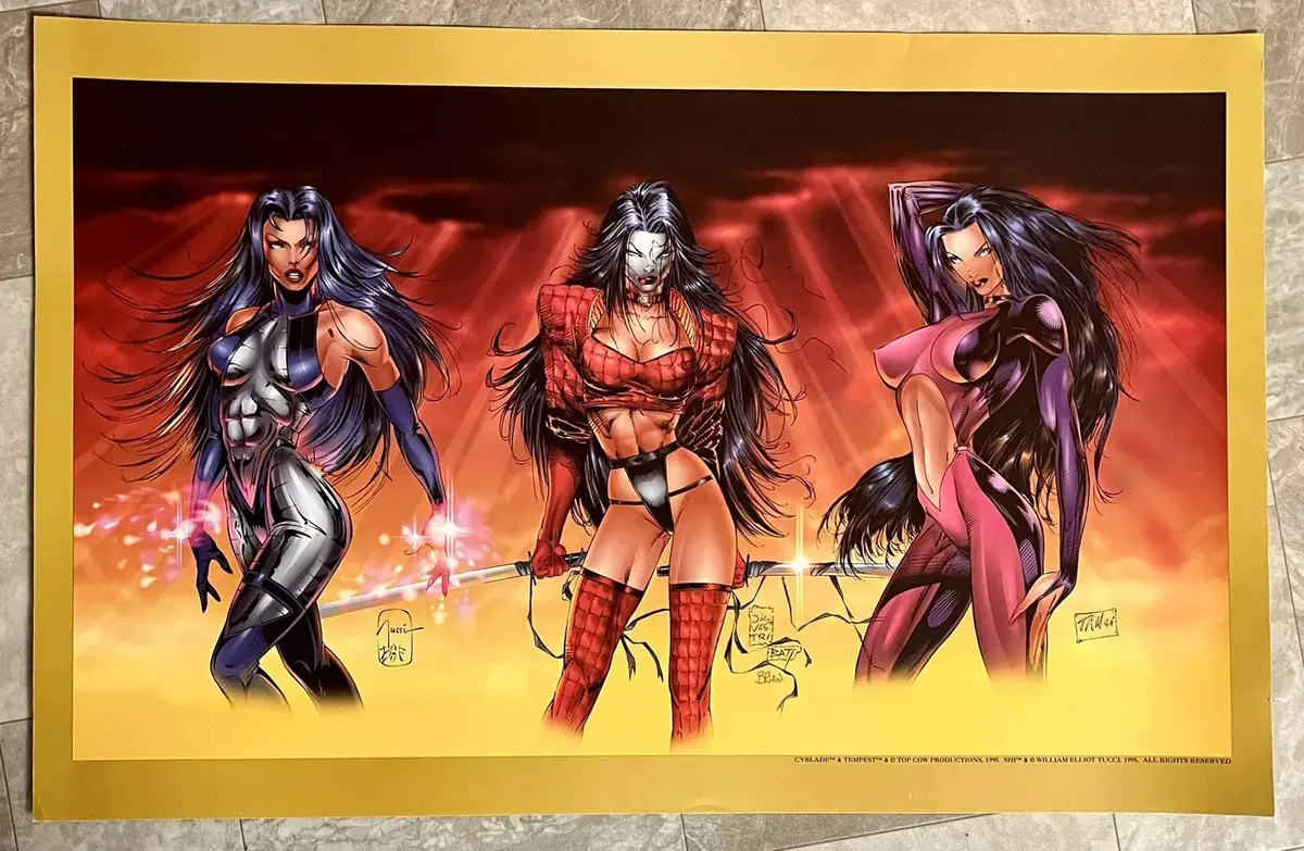 1995 Shi Cyblade Tempest 32”X22” Poster Print Silvestri 1