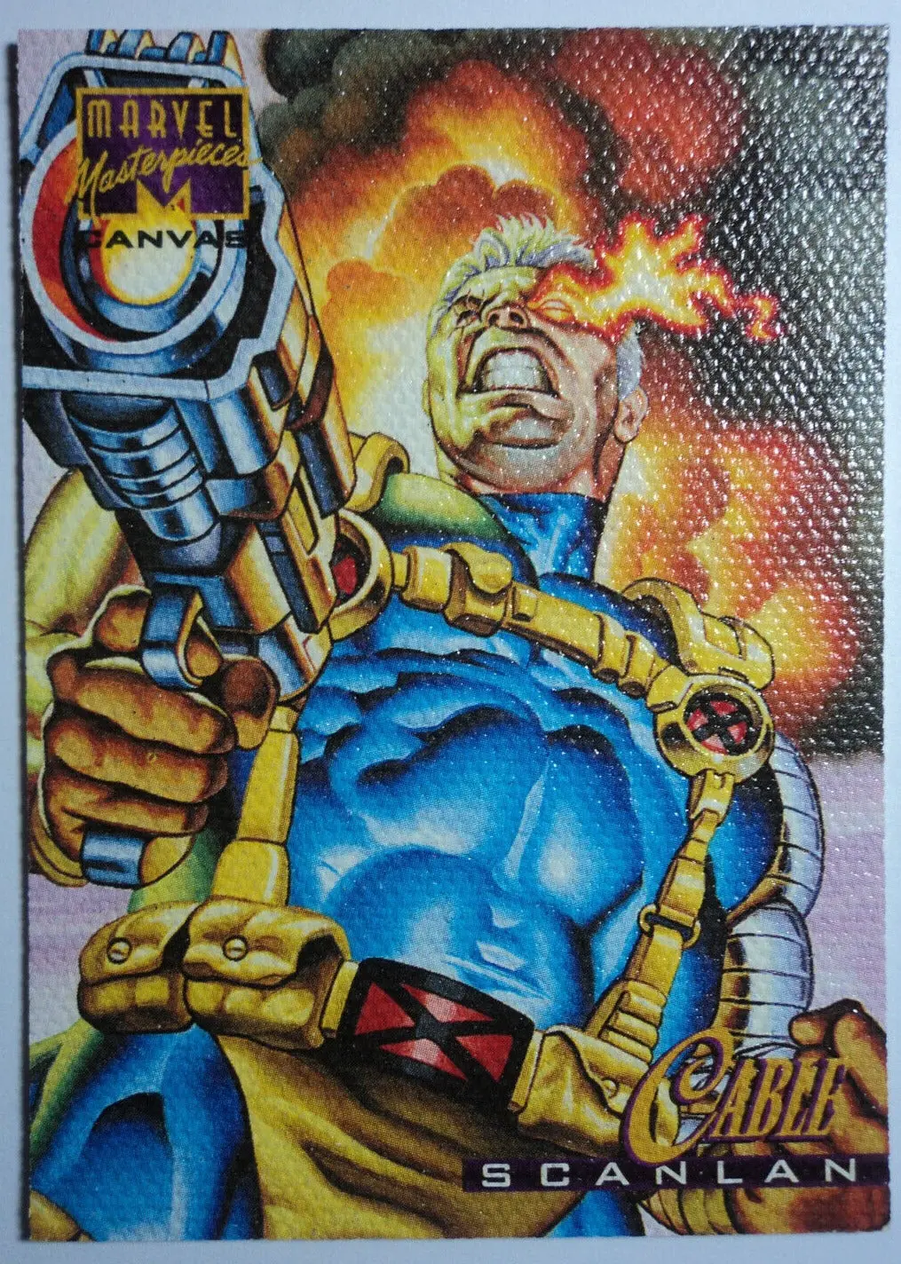 1995 Marvel Masterpieces - Canvas Card - ( 4 Of 22 ) Cable 1
