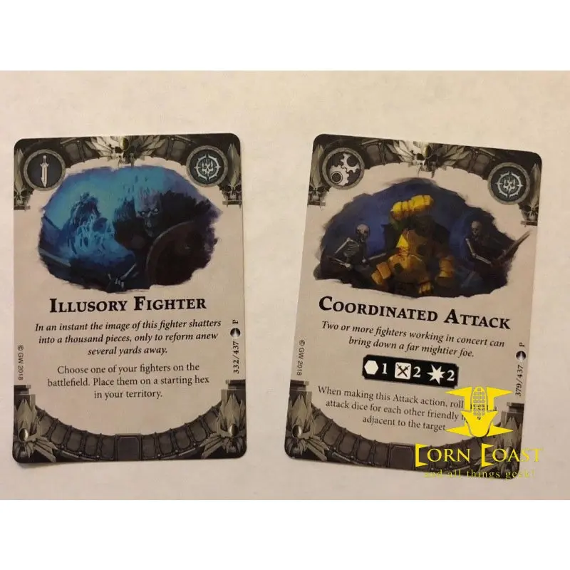 Shadespire April Promo Cards Illusory Fighter And Coordinated Attack 1