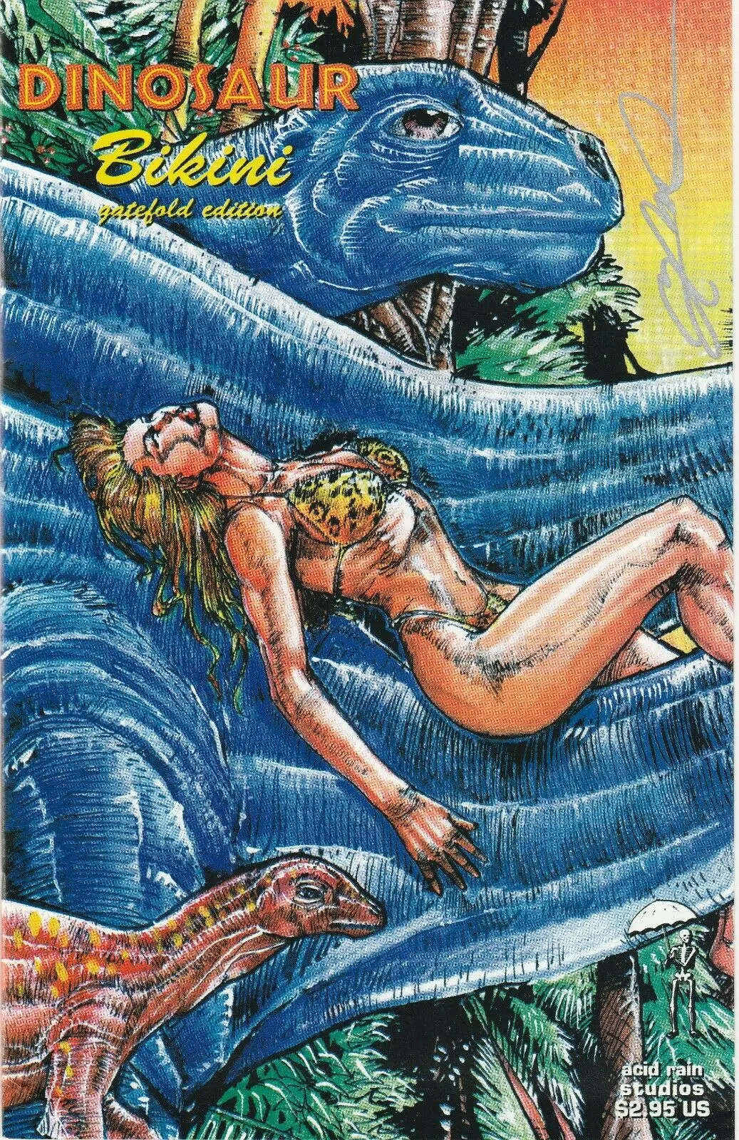 Dinosaur Bikini #1 Acid Rain Signed Numbered Edition 1993 Nm Byron Penaranda 1