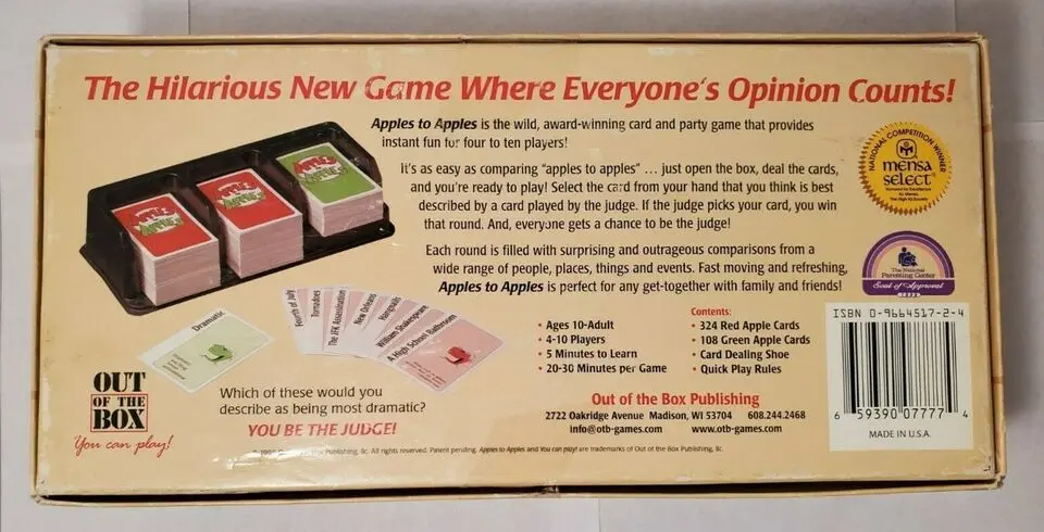 Apples To Apples Original Card Game 2