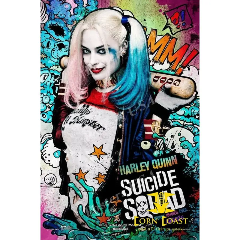 Suicide Squad Harley Quinn Amc Theaters Movie Poster Card Stock 11X17 1