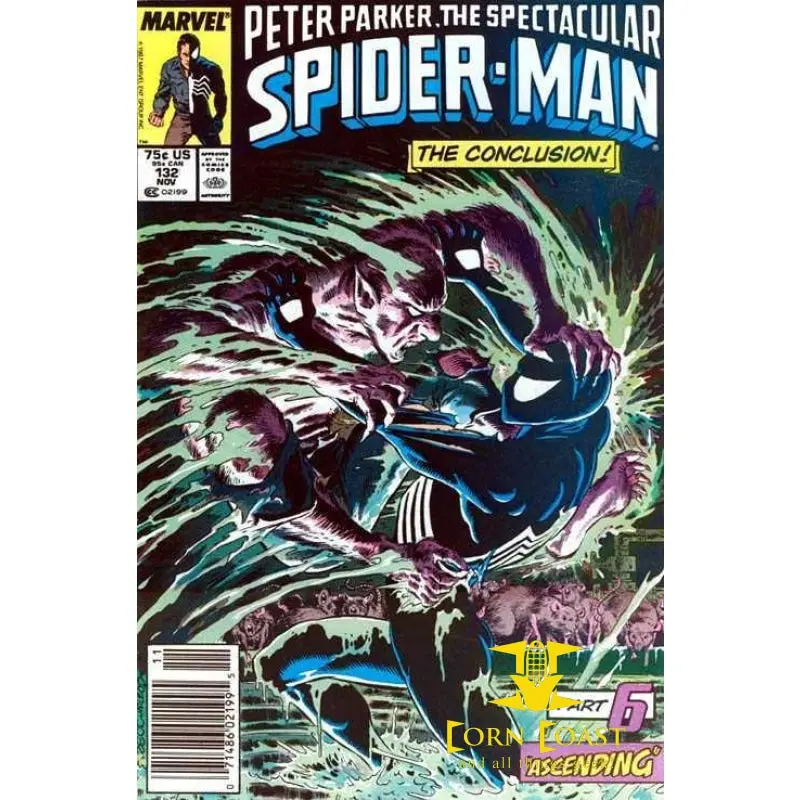 The Spectacular Spider-Man #132 Newsstand Edition Vf 1