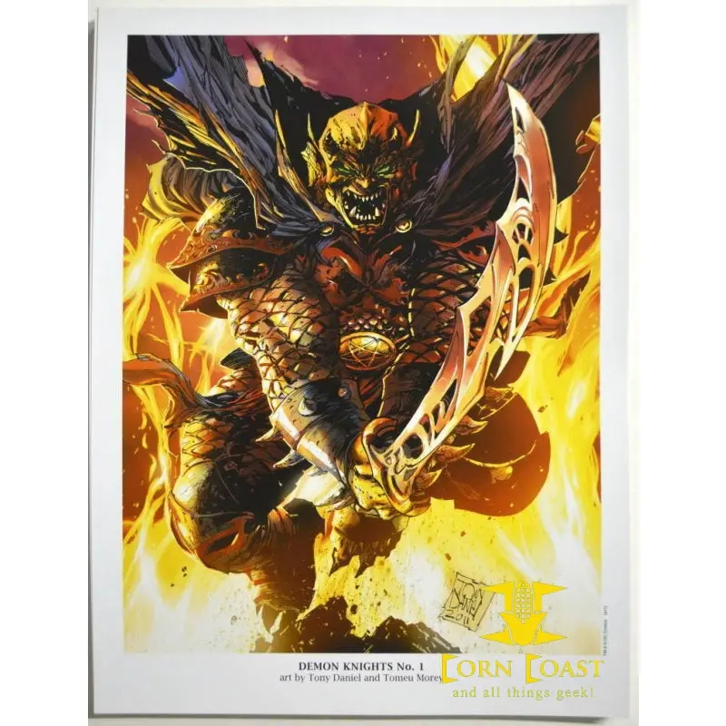 Tony Daniel Demon Knights 1 Dc New 52 Portfolio Plate 2011 Framed 1