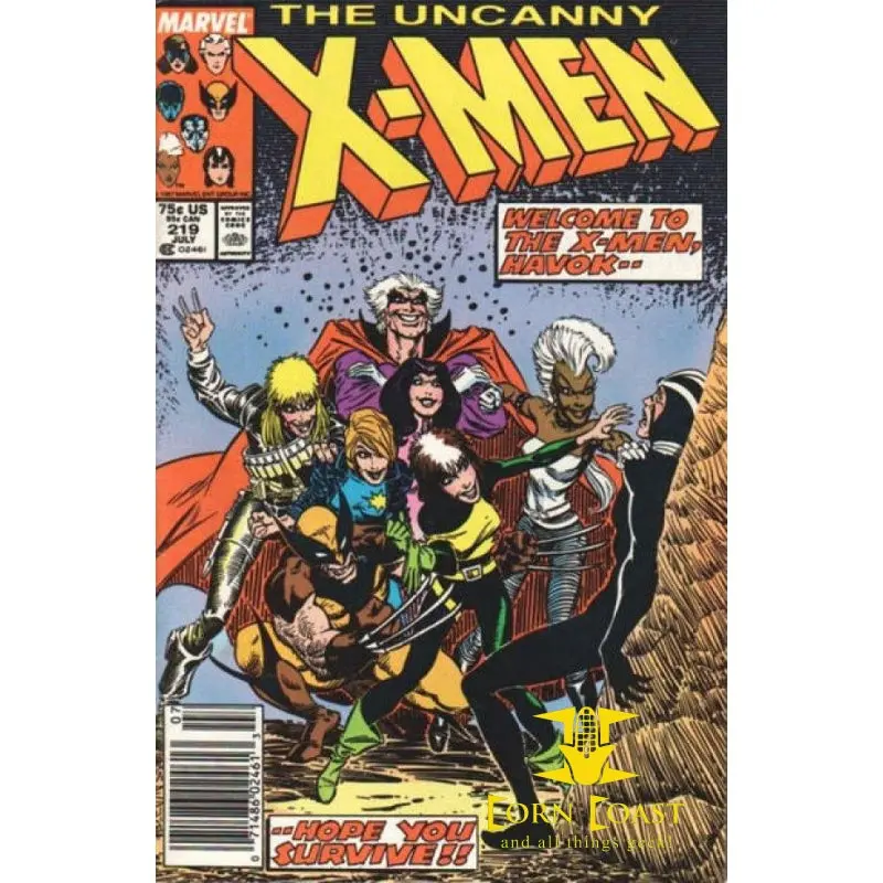 Uncanny X-Men #219 Newstand Edition Vf 1