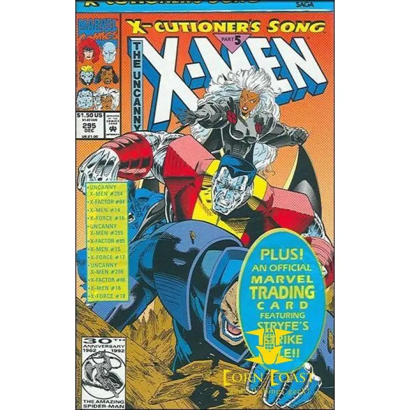 Uncanny X-Men #295 With Trading Card Nm 1
