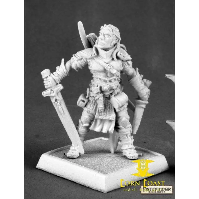 Pathfinder Reaper Valeros, Male Iconic Fighter (Version 2) Metal Mini 1