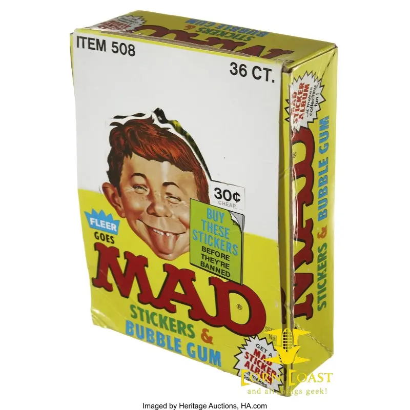 Vintage 1983 Fleer Mad Magazine Stickers Unopened 36 Count Wax Box 1
