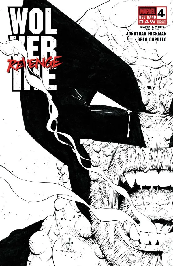 Wolverine Revenge – Red Band Raw: Black & White Edition #4 Nm 1