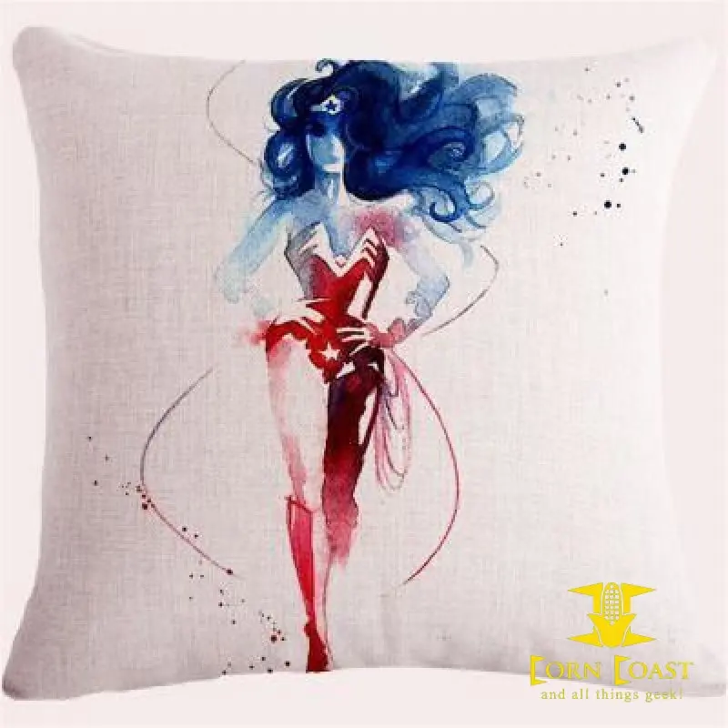 Wonder Woman Watercolor Pillowcase 1