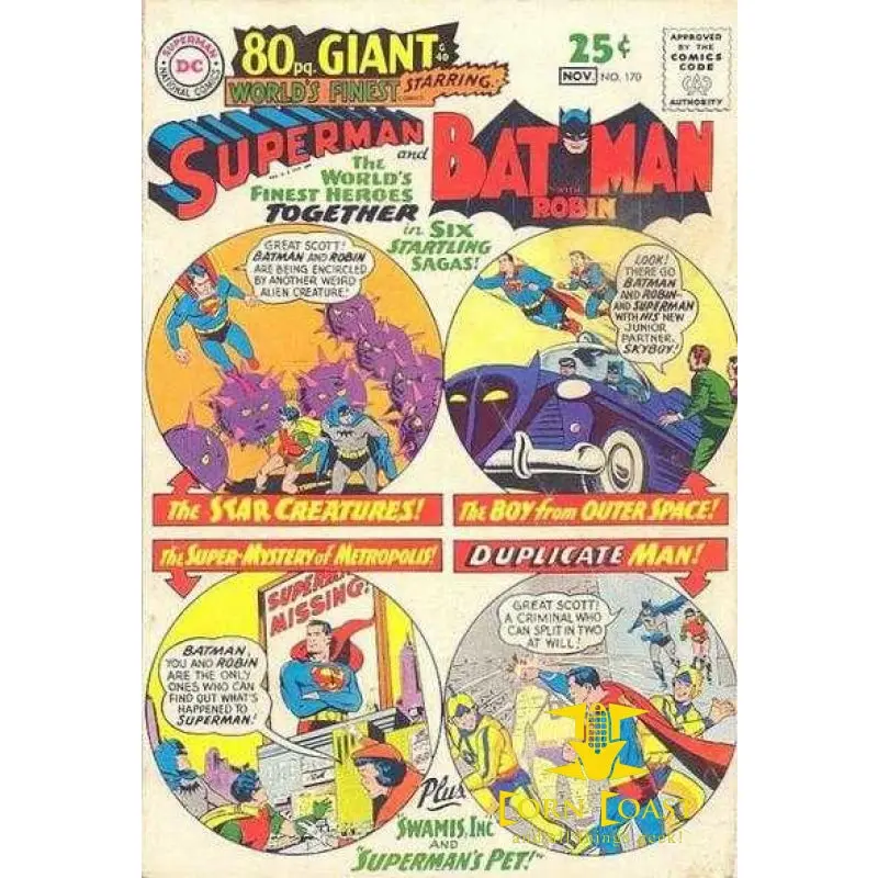 World's Finest Comics #170 Vg 1