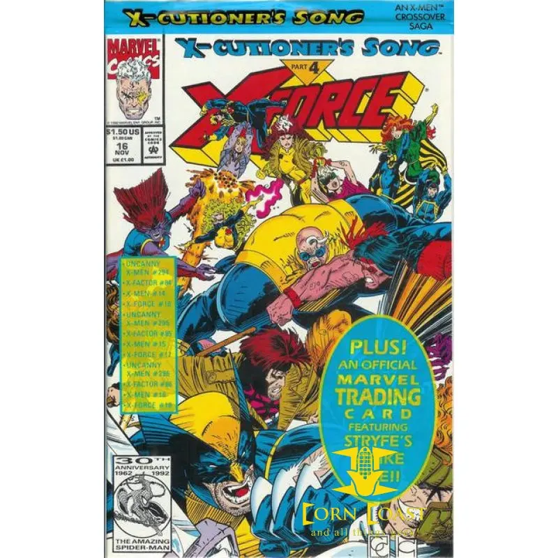 X-Force #16 With Trading Card Nm 1