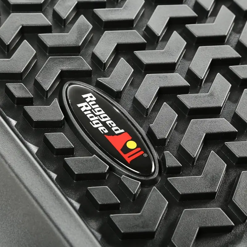 Rugged Ridge Custom-Fit Floor Liners For 2007–2010 Jeep Wrangler Jk 2-Door – Front, Rear & Cargo Mats (Black) 1