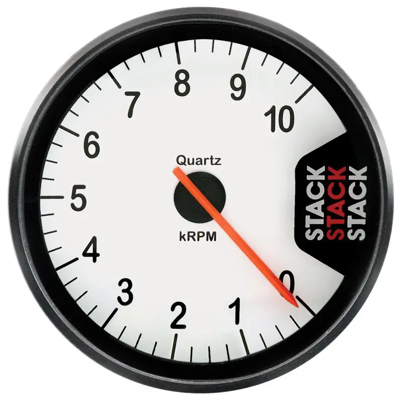 Autometer Stack Clubman White Dial Tachometer – 80Mm, 0–10,000 Rpm, Analog Gauge 1