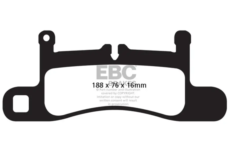 Ebc Redstuff Rear Brake Pads For 2012–2015 Porsche 911 (991) Carrera 3.4L – Cast Iron Rotors Only 1