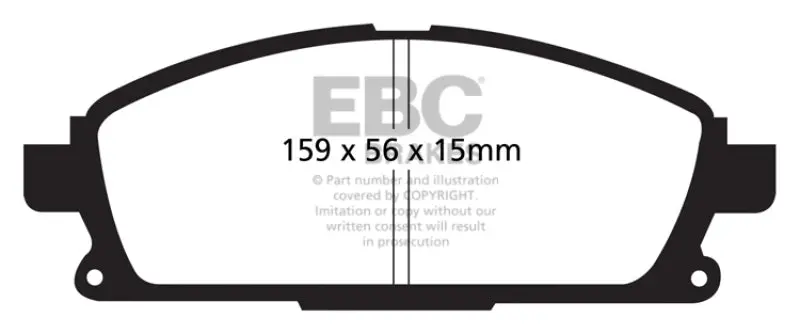 Ebc Yellowstuff High-Friction Front Brake Pads For 2001 Infiniti Q45 4.1L 1