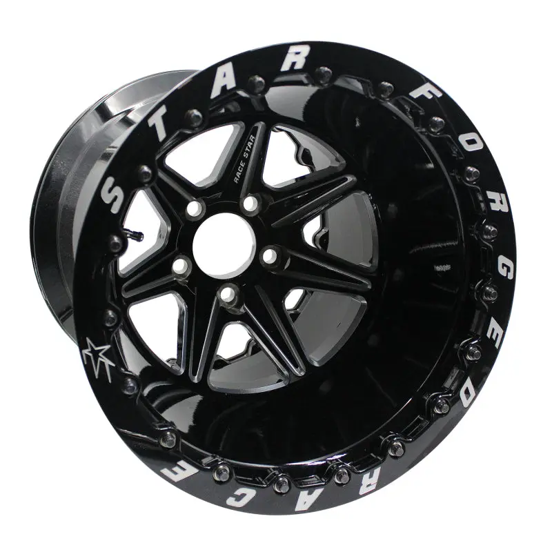 Race Star Valstar Black Machined Accent Wheel – 15X10, 5X4.5 Bolt Pattern, 6.25In Backspace 1
