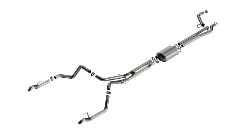 Borla S-Type Cat-Back Exhaust System For 2024–2025 Chevrolet Silverado 1500 (6.2L V8) – Turndown Tip Configuration 1