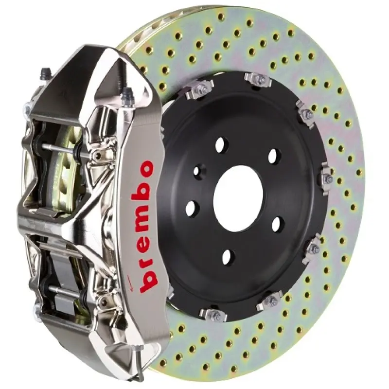 Brembo Gtr Big Brake Kit For Tesla Model Y – Front, 6-Piston Calipers, 380X34Mm Drilled & Nickel-Plated 2-Piece Rotors 1