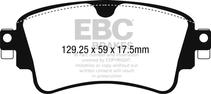Ebc Ultimax2 Rear Brake Pads For 2018+ Audi A4 Allroad Quattro 2.0L Turbo 1