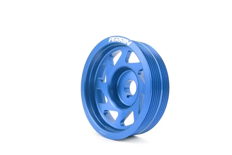 Perrin 93-11 Subaru Impreza / 02-14 Wrx / 04-21 Sti Ej Crank Pulley - Blue (W/Ac) 1