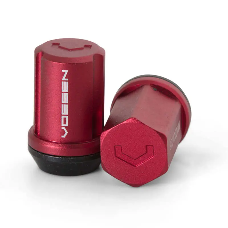 Vossen Red Anodized Lug Nut Set – 35Mm Length, 12X1.25 Thread, 19Mm Hex, Cone Seat (20-Piece) 1